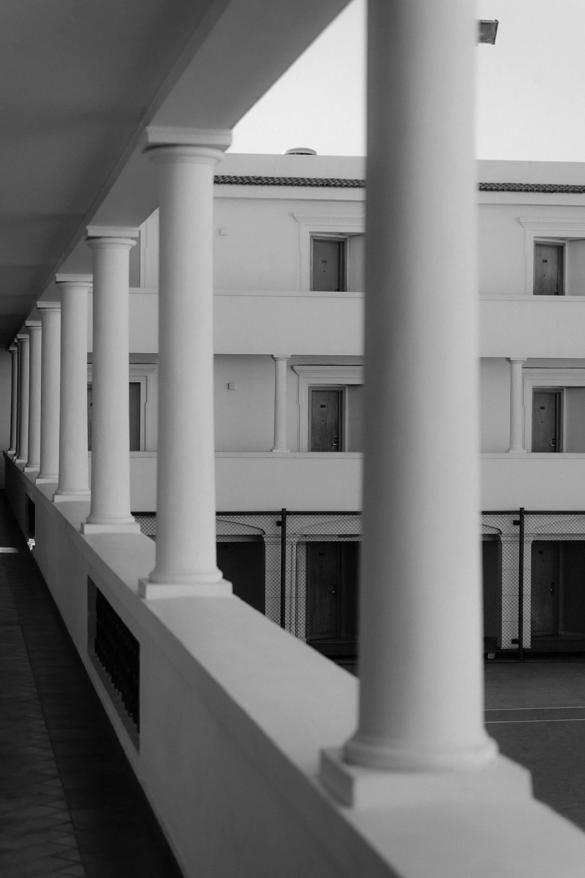 Hotel exterior and covered entrance